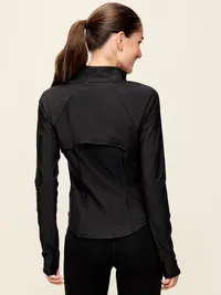 PowerSoft Full-Zip Fitted Jacket - Light Black Heather — view 2