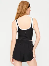 PowerSoft Layered Longline Bra - Black Jack — view 2