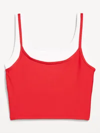 PowerSoft Layered Longline Bra - Bold Red — view 4
