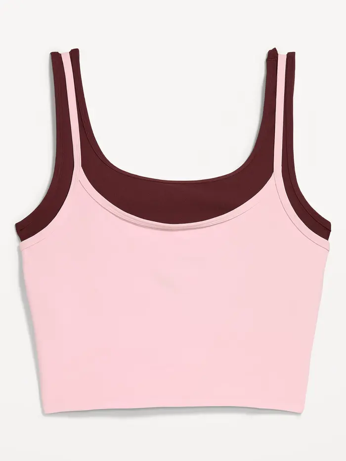 PowerSoft Layered Longline Bra - Fairytale Rose