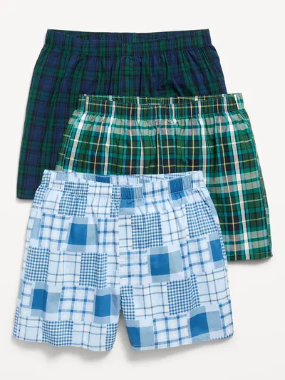 Printed Boxer Shorts 3-Pack - Patchwork