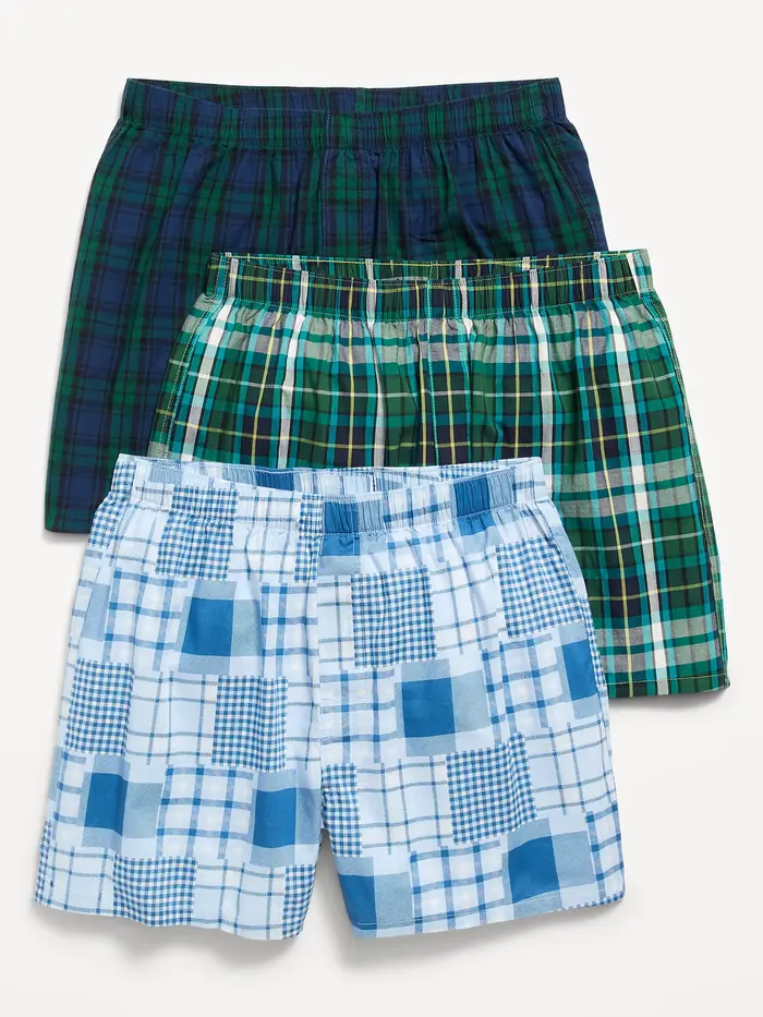Printed Boxer Shorts 3-Pack - Patchwork