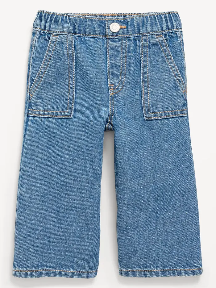 Pull-On Baggy Utility Jeans for Baby - Medium Wash