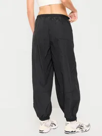 Pull-On Windbreaker Parachute Pants - Black Jack — view 2