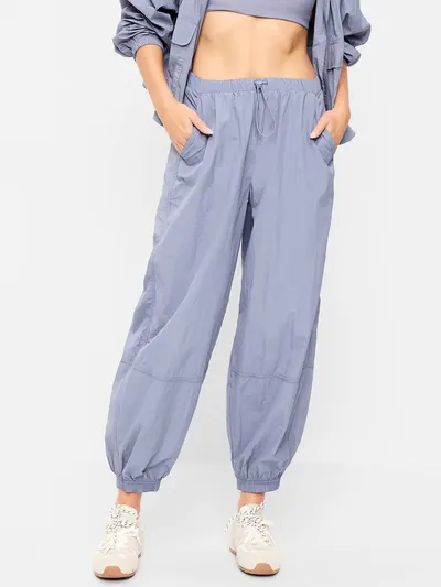 Pull-On Windbreaker Parachute Pants - Lunar Path