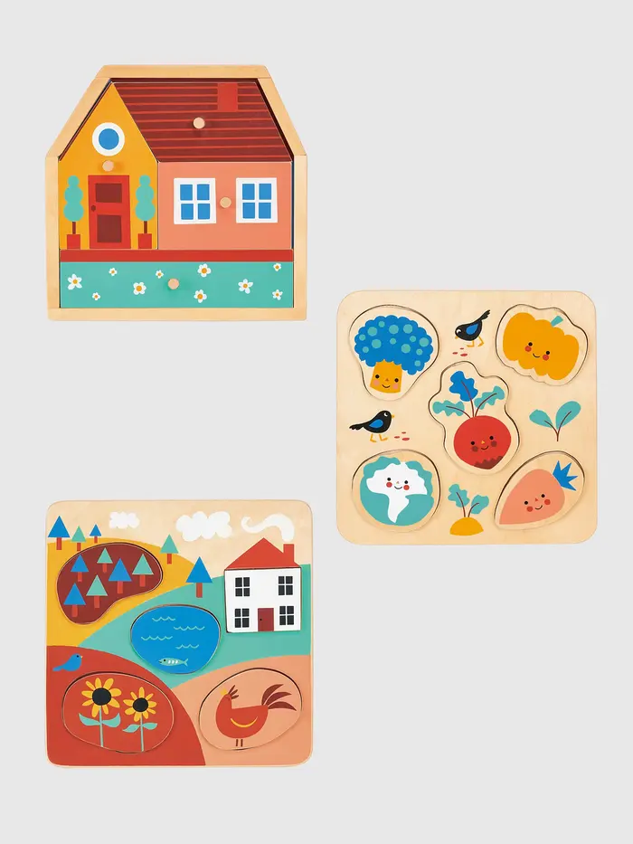 Puzzle Shape Recognition Toddler Toy Bundle - Multi
