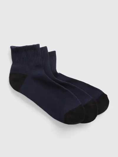 Quarter Crew Socks (3-Pack) - Navy