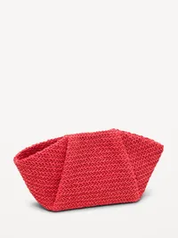 Raffia Frame Shoulder Bag - Moonfish Orange — view 3