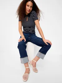 Raffia Slingback Flats for Women - Bone — view 2