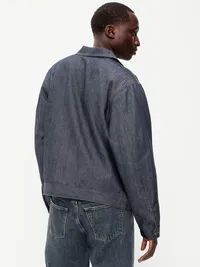 Raw Denim Utility Jacket - Rinse — view 2