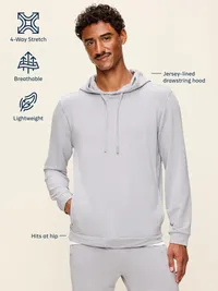 Recharge Knit Pullover Hoodie - Black Jack — view 5