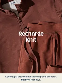 Recharge Knit Quarter-Zip Pullover - Black Jack — view 5