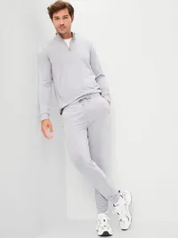 Recharge Knit Quarter-Zip Pullover - Light Gray — view 3