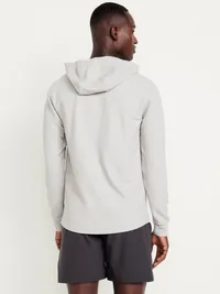 Recharge Knit Waffle Pullover Hoodie - Light Gray — view 2