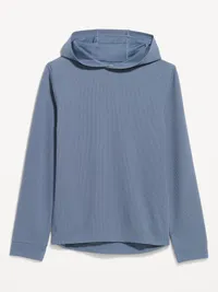 Recharge Knit Waffle Pullover Hoodie - Wintry Waters — view 4