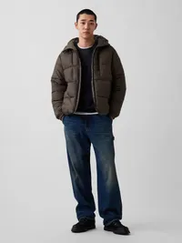 Recycled Heavyweight Puffer Jacket - BAMBOO — view 2