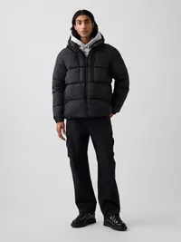 Recycled Heavyweight Puffer Jacket - Black — view 2