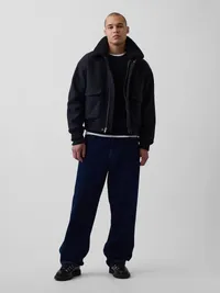 Relaxed Bomber Jacket - Black — view 2