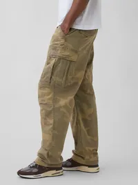 Relaxed Cargo Pants - CAMO — view 3