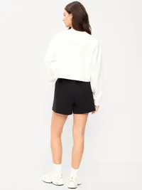 Relaxed Dynamic Fleece Shorts - Black Jack — view 2