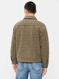 Relaxed Harrington Jacket - Brown Plaid — view 2