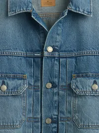 Relaxed Icon Denim Jacket - MEDIUM WASH — view 4