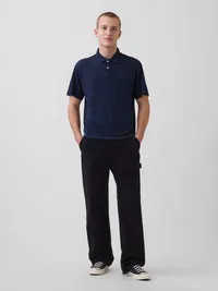 Relaxed Pique Polo - blue — view 2