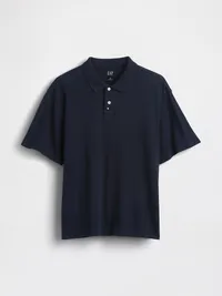 Relaxed Pique Polo - blue — view 5