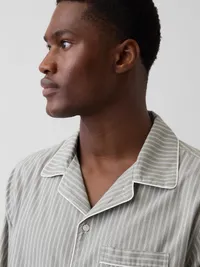 Relaxed PJ Shirt - OLIVE STRIPE — view 2
