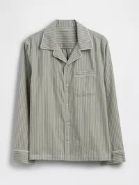 Relaxed PJ Shirt - OLIVE STRIPE — view 4