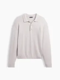 Relaxed Polo Sweater - Regular gray — view 5