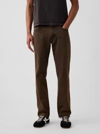 Relaxed Straight Jeans - Dark brown — view 2