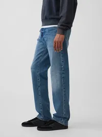 Relaxed Straight Jeans - light wash — view 3