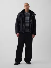 Relaxed Stripe Crew Sweater - grey stripe — view 2