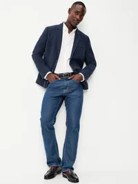 Relaxed Unlined Blazer - In the Navy — view 3
