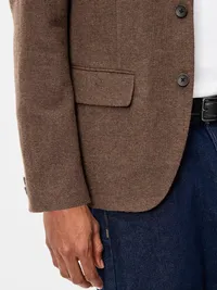 Relaxed Unlined Blazer - Surface Brown — view 5