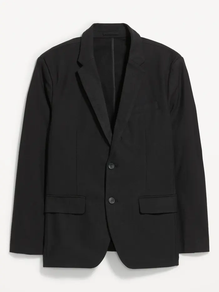 Relaxed Unlined Twill Blazer - Black Jack