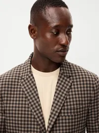 Relaxed Unlined Twill Blazer - Elkhorn — view 4