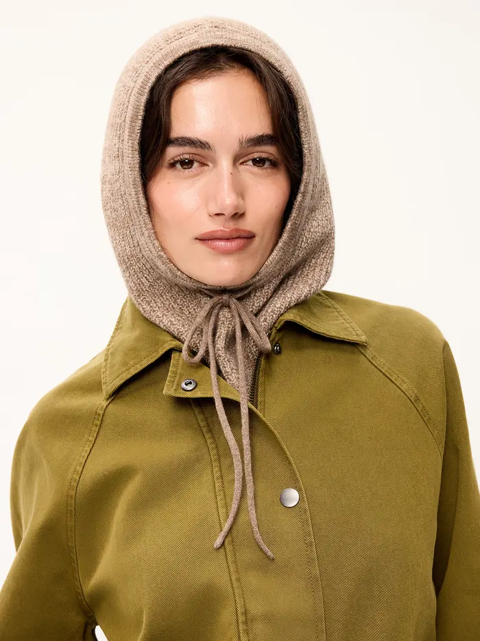 Rib-Knit Balaclava - Neutral