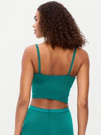 Rib-Knit Brami Top - Deep Lagoon — view 2
