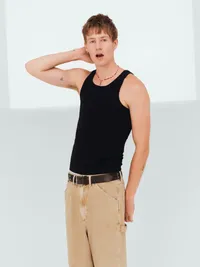 Rib Tank Top (2-Pack) - True black — view 4