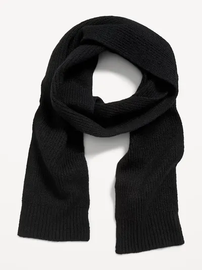 Ribbed Scarf - Black Jack