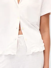 Ruffle PJ Pants - Fresh white — view 2