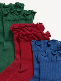 Ruffled Crew Sock 3-Pack for Women - Solid Performance — view 2
