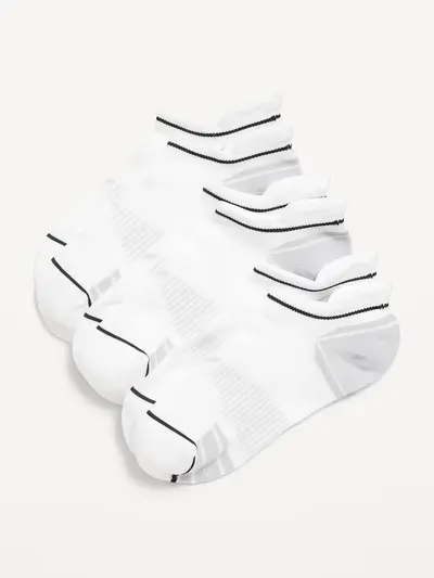 Running Ankle Socks 3-Pack for Women - Solid White