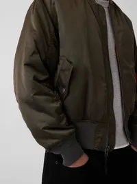 Satin Bomber Jacket - BAMBOO — view 4