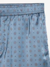 Satin Boxer Shorts - Blue Pattern — view 2