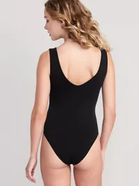 Seamless Base-Layer Tank Top Bodysuit - Black — view 2