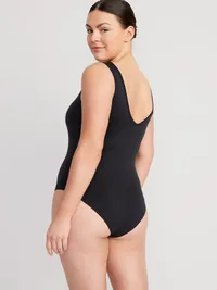 Seamless Base-Layer Tank Top Bodysuit - Black — view 5