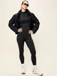 Seamless Jacquard Full-Zip Jacket - Black Jack — view 3